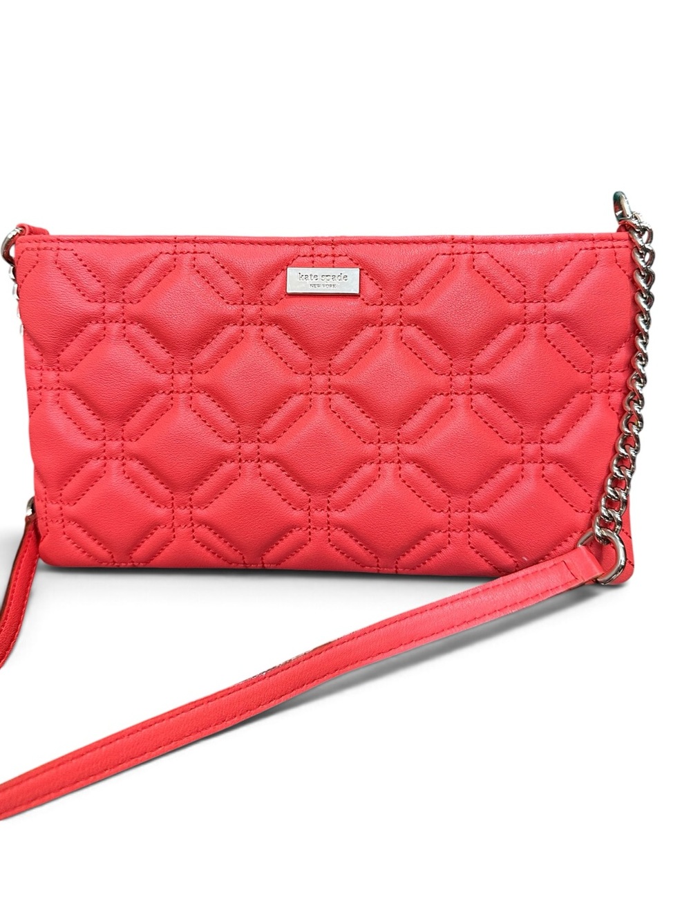 Kate Spade Astor Court Presley Coral Quilted Crossbody